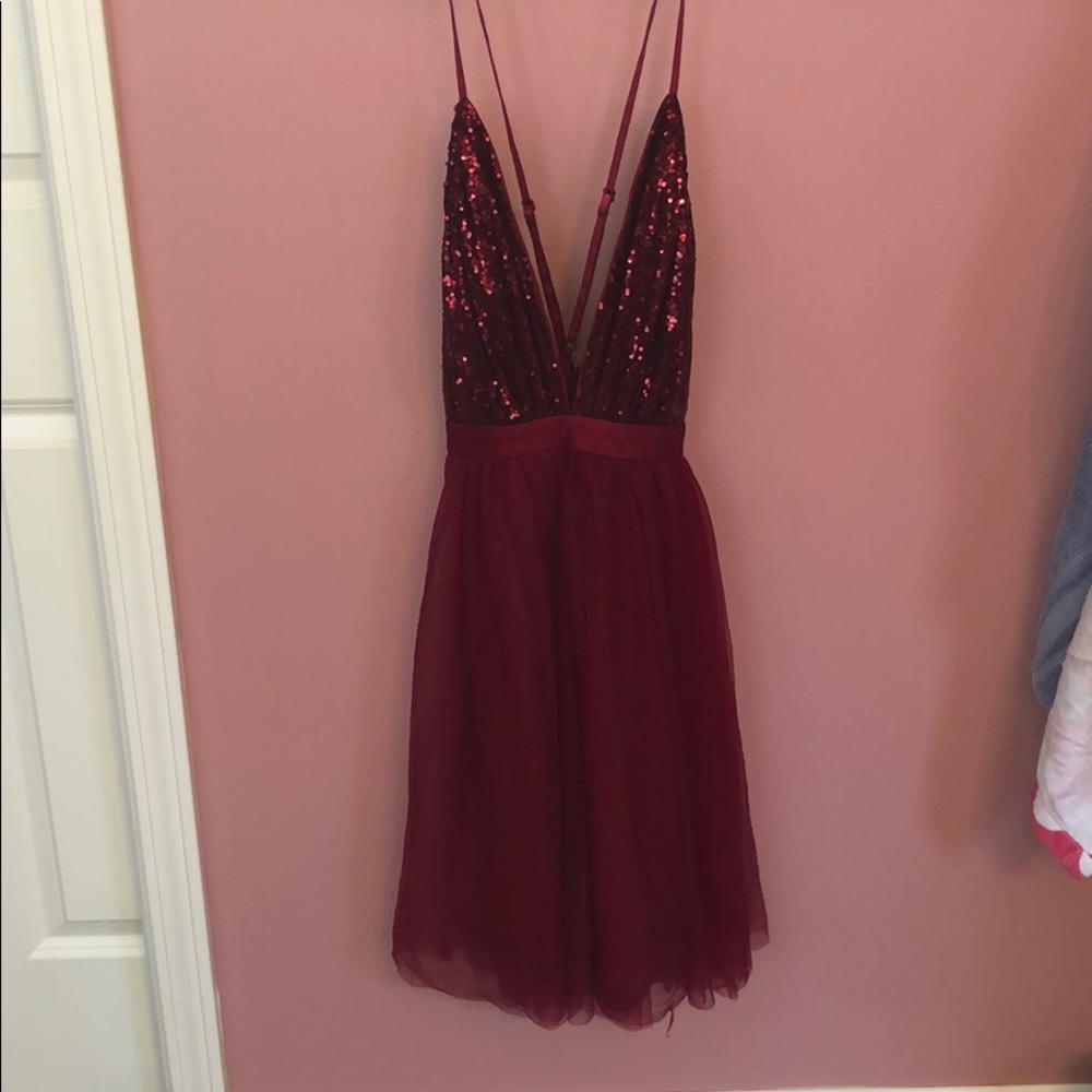 maroon dress